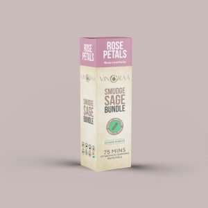 Rose petals coated sage bundle