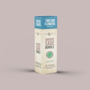 Tibetan Flowers coated sage bundle